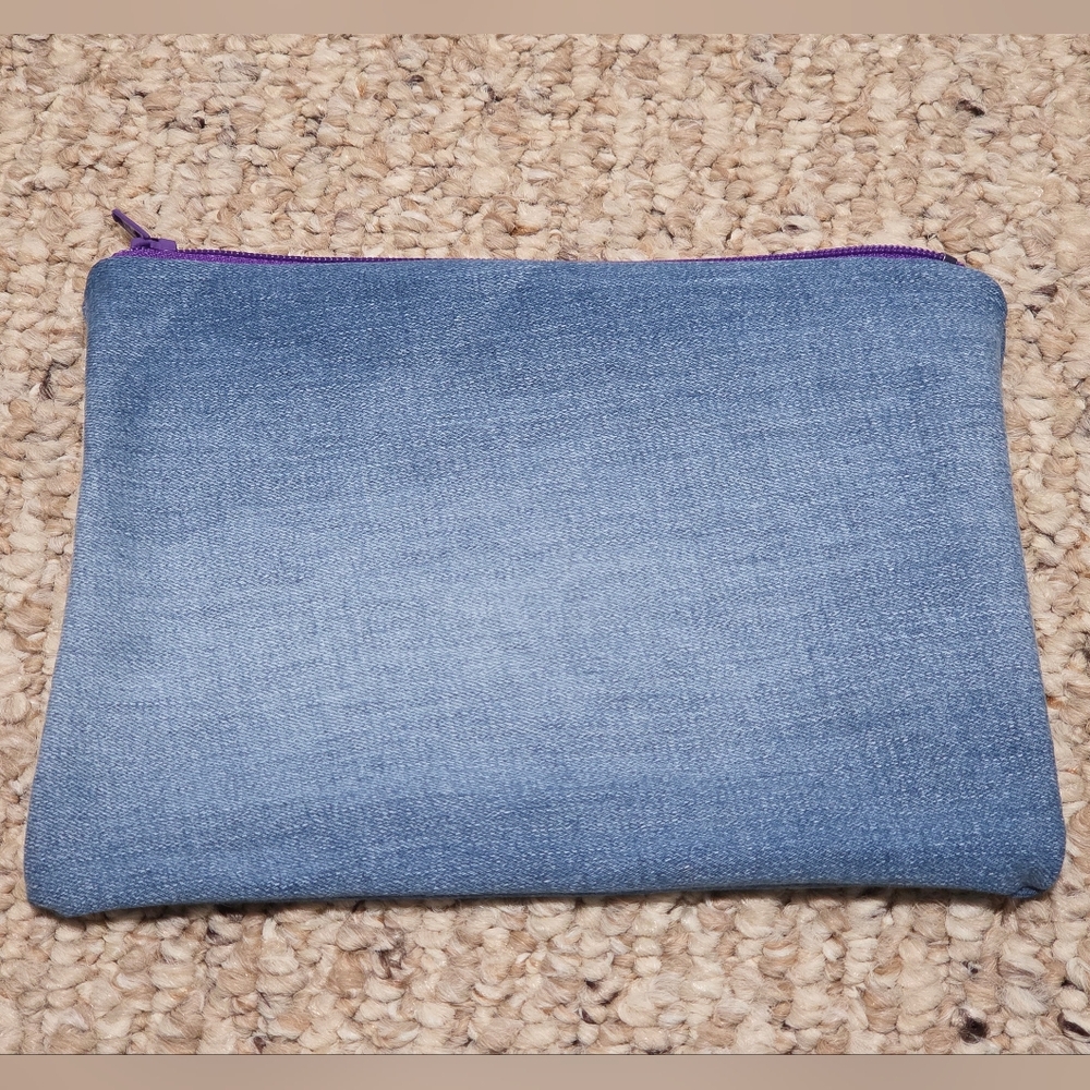 Hand Crafted Blue Denim Clutch